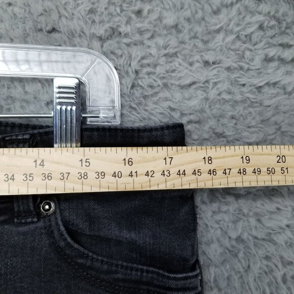 Chicos Jeans Womens 2.5 US 14 Black Stretch Mid Rise So Slimming Studded *Read* - Picture 7 of 16